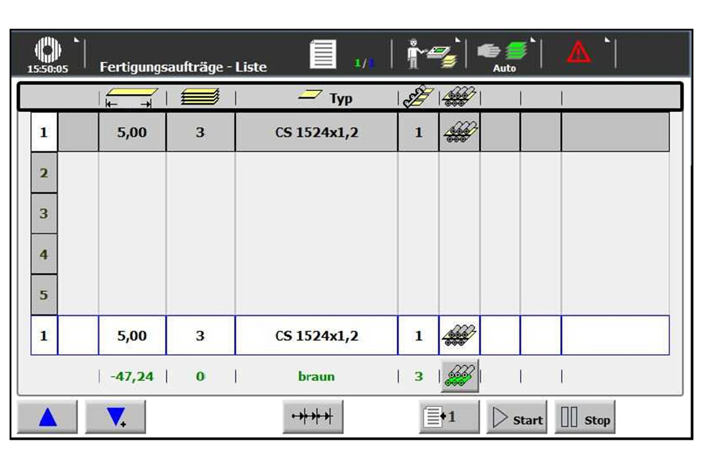 automatiskt läge i styrsystemet i en coillina mot vit bakgrund