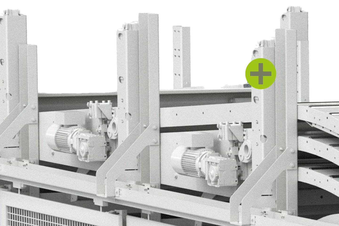 förbockningsmodul till plåt innan klippsträcka mot vit bakgrund