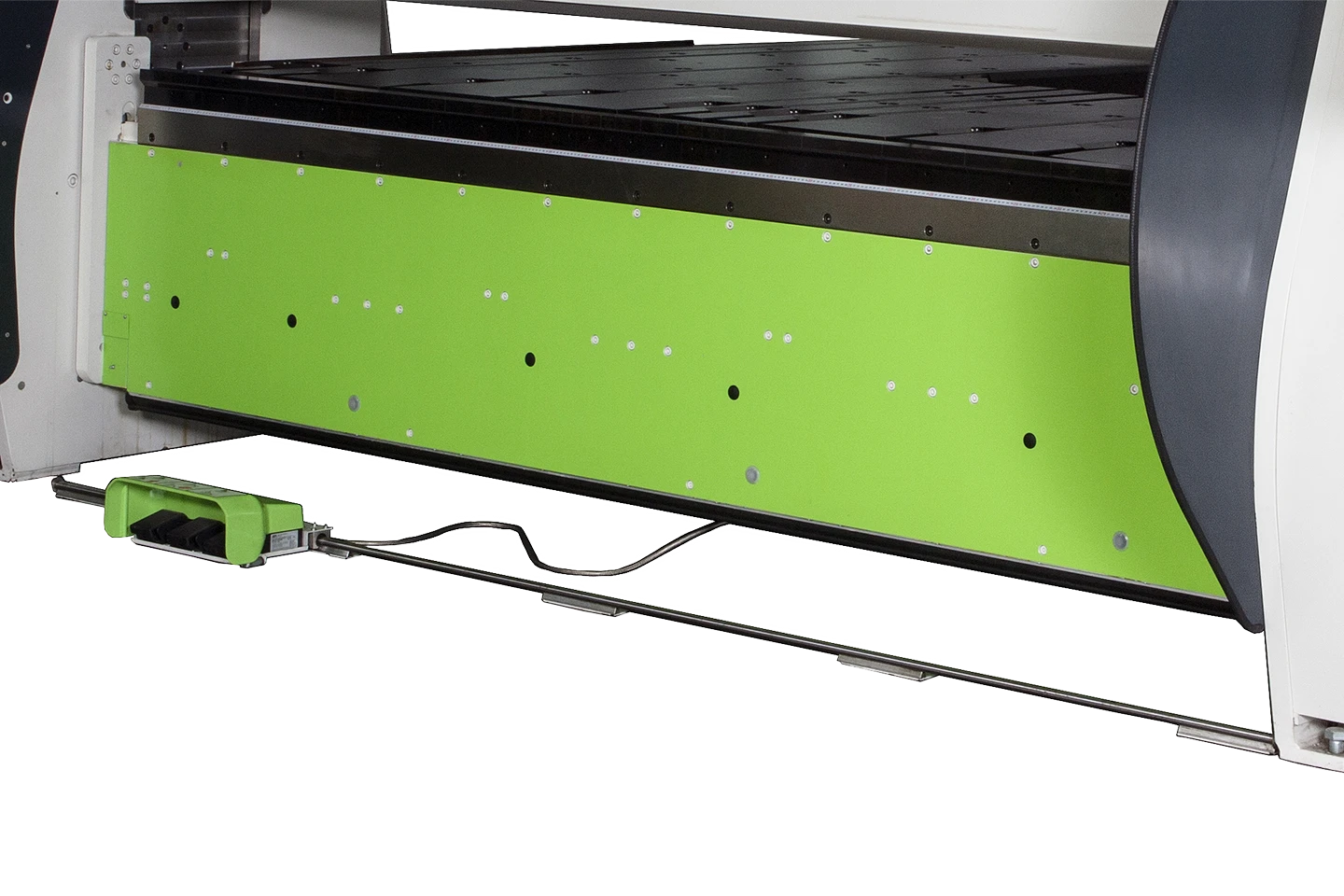 cidan folding machine pro with foot pedal on rail